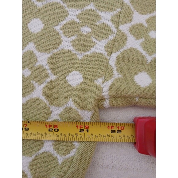 Hollister Women’s M Green White Floral Cropped Sweater Cotton Knit Casual - Picture 11 of 15